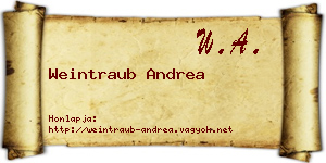 Weintraub Andrea névjegykártya
